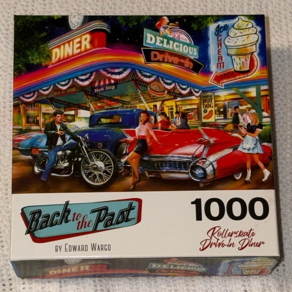 Cra-Z-Art Back to the Past Rollerskate Drive-in Diner 1000 Piece Puzzle 6250